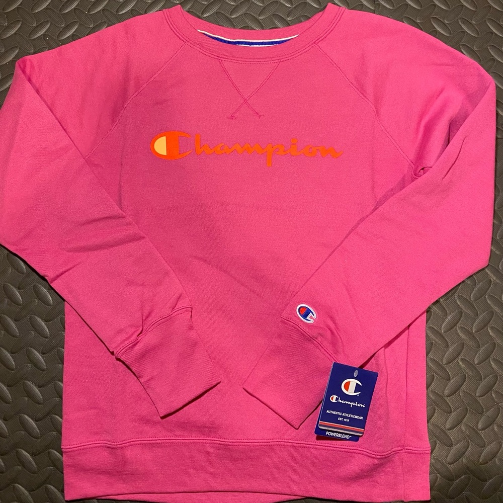 Champion pink crew neck sweatshirt brand new